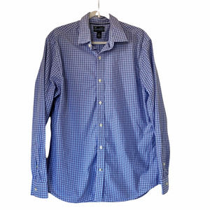 Gap Premium Classic Fit Long Sleeve Button Up Plaid Dress Shirt Size Large